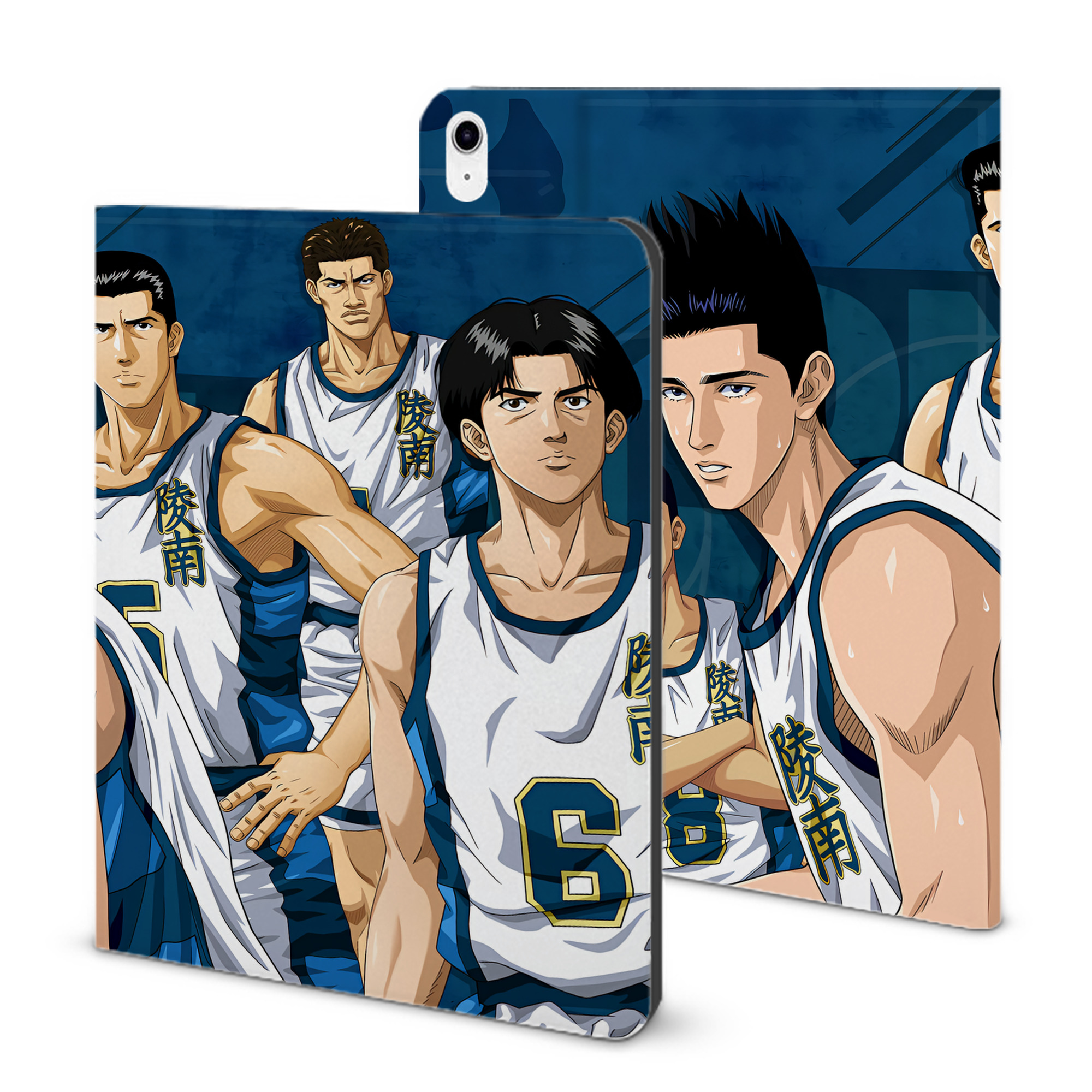 （画像用） SLAM DUNK／スラムダンク IPad ケース ブック型 PUレザー TPU 耐衝撃 軽量 薄型 ペン収納なし 全面保護 IPad 各モデル対応